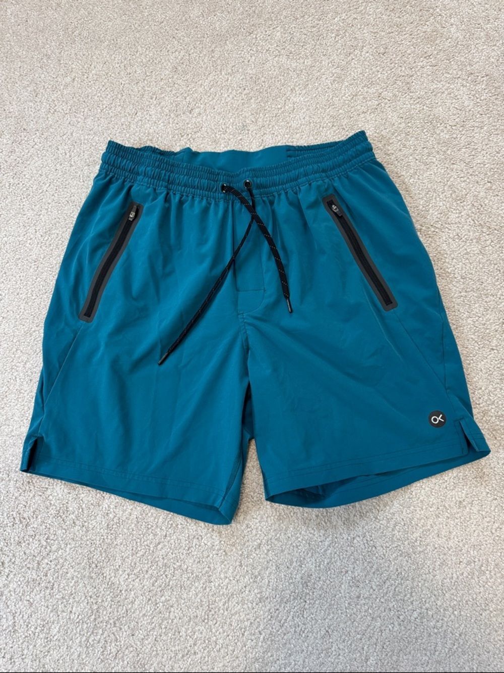 Outerknown Active Stretch Volley Shorts 7" Blue/Teal Size L
